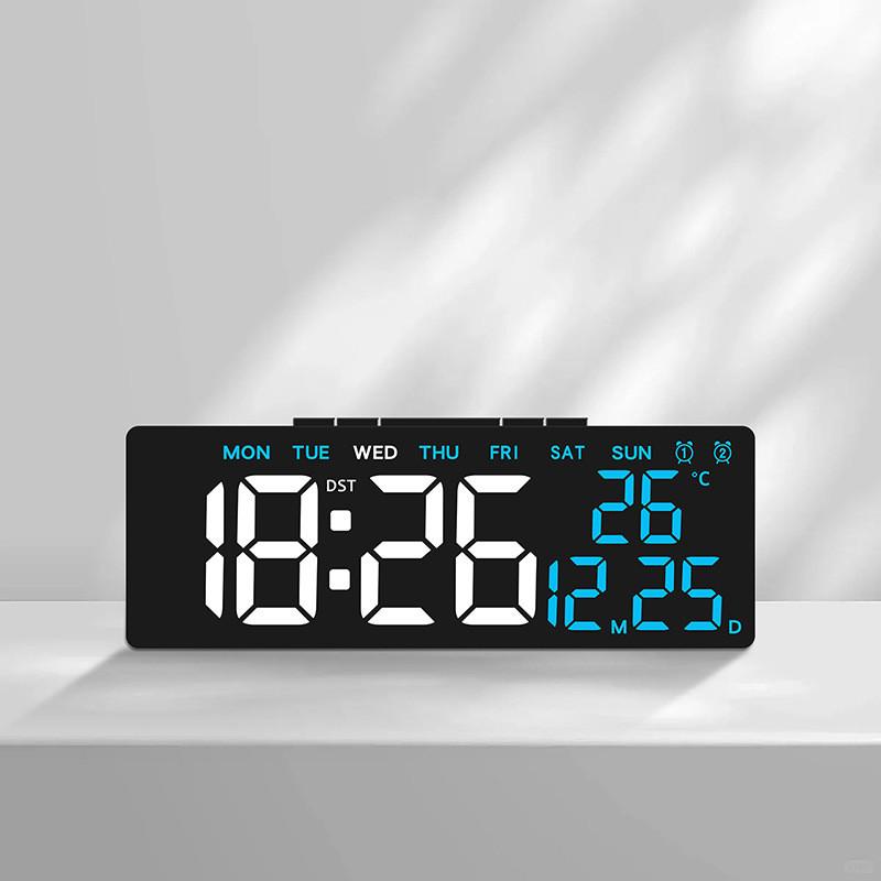 Minimalist Led Desktop Alarm Clock With Temperature Function Usb Output For Living Room Decor