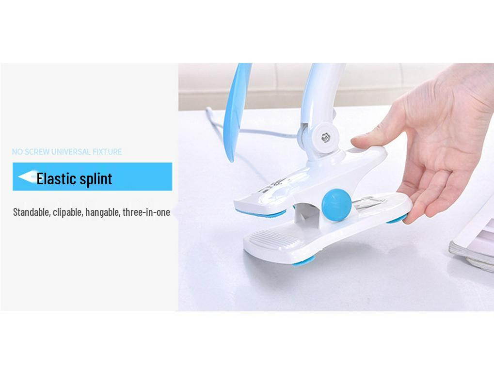 Jiapeng Kompaktowy wentylator stołowy z klipsem - Energooszczędny wentylator letni do akademików i biur