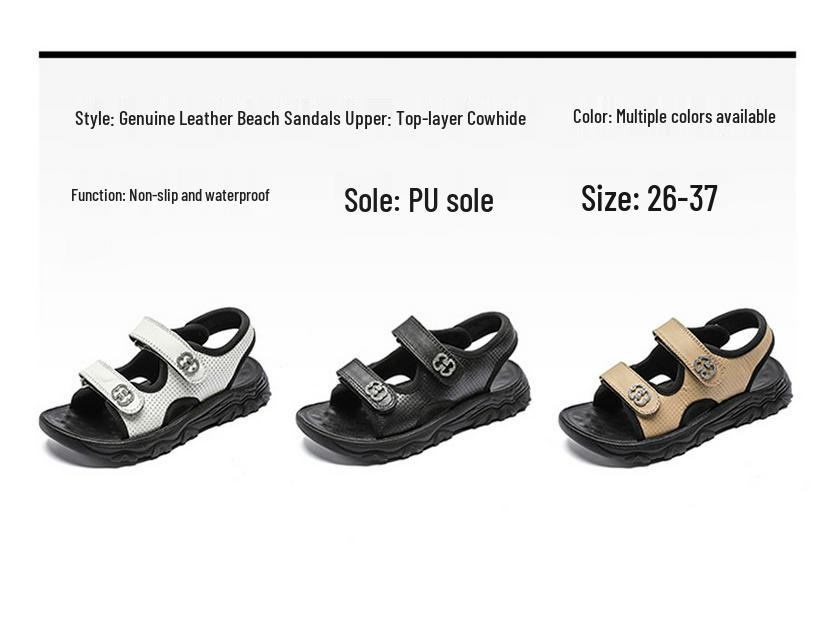 Toddler & Preschool Girls' Thick-Soled Beach & Sports Velcro Sandals – New Summer Style
