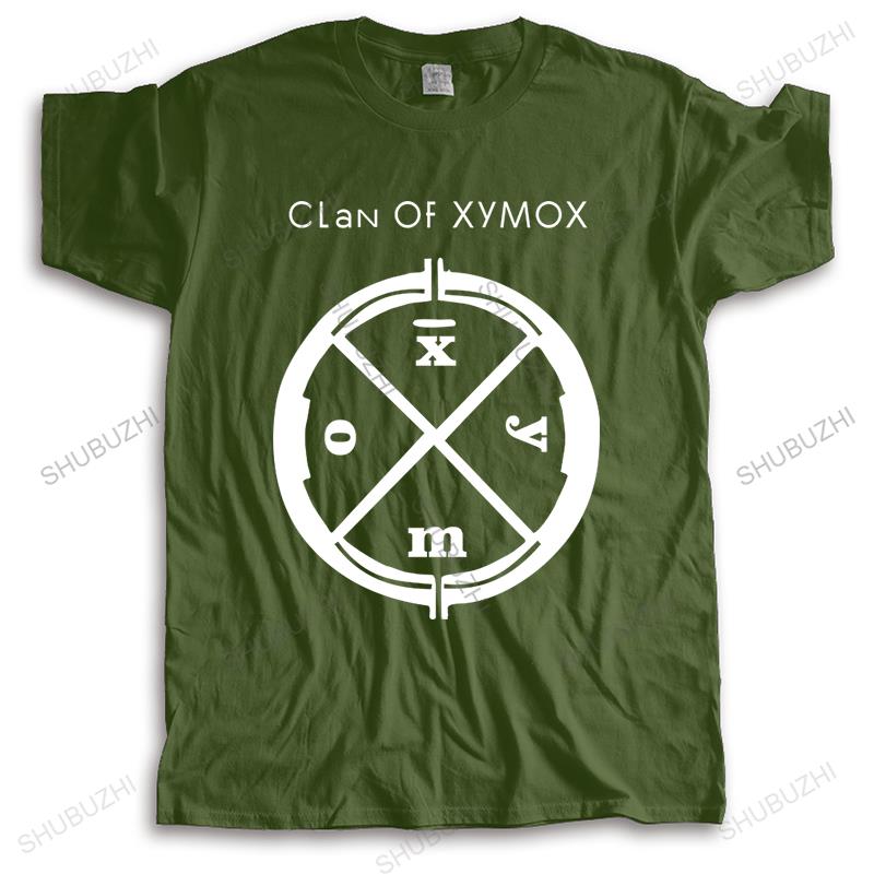 new arrived summer men t shirt short sleeve CLAN OF XYMOX LOGO SHIRT DARKWAVE GOTHIC ROCK SYTHPOP T-SHIRT fashion tees