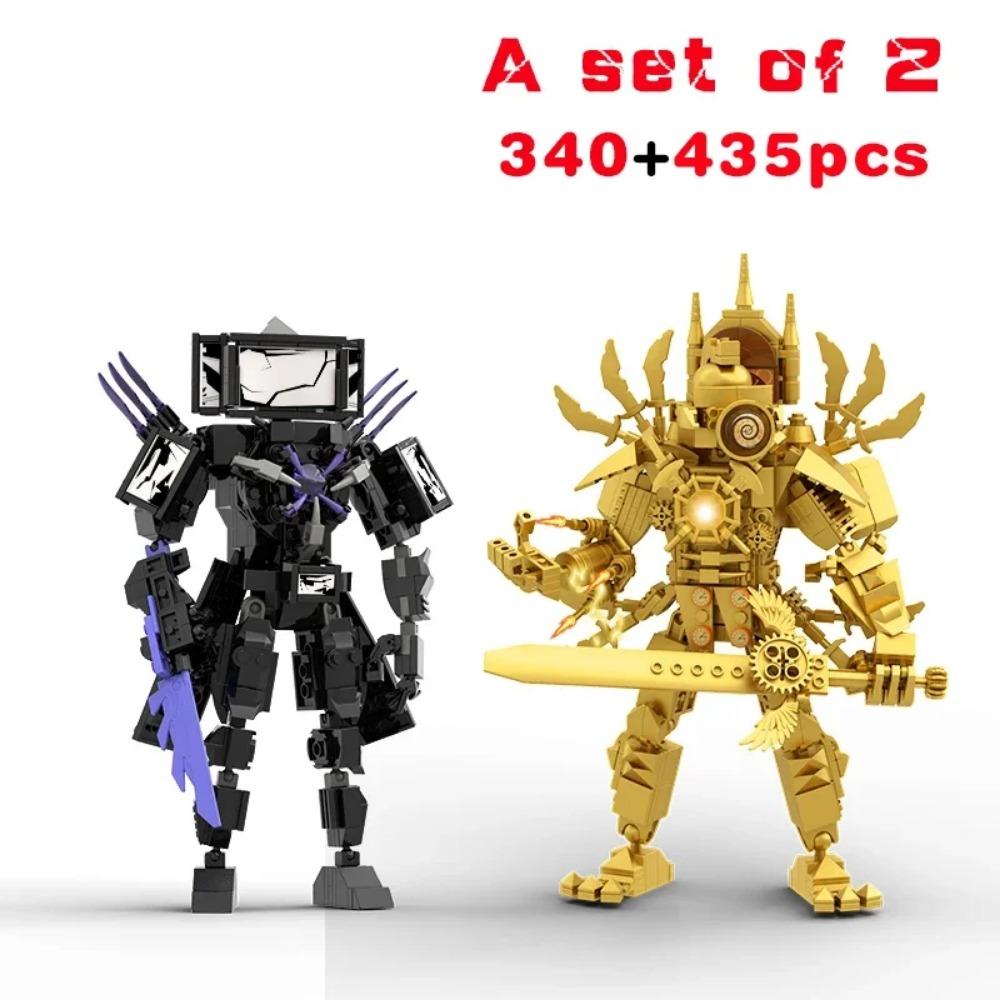 

Skibidi Building Blocks Toys - Cameraman/Titan/Clock King Анимационные фигурки Модель, DIY Сборные кирпичи для мальчиков, девочек, детей, рождение