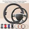 Customized Car Steering Wheel Cover For Ford Transit Connect Tourneo Custom Grand Tourneo Connect 2014-2020 Microfiber Leather