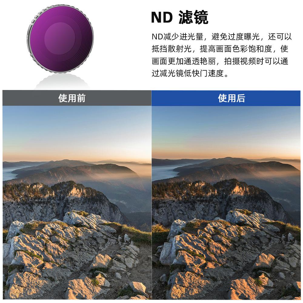 Applicable to DJI OSMO ACTION4/5Pro filter ND dimmer UV protector CPL polarizer head accessories
