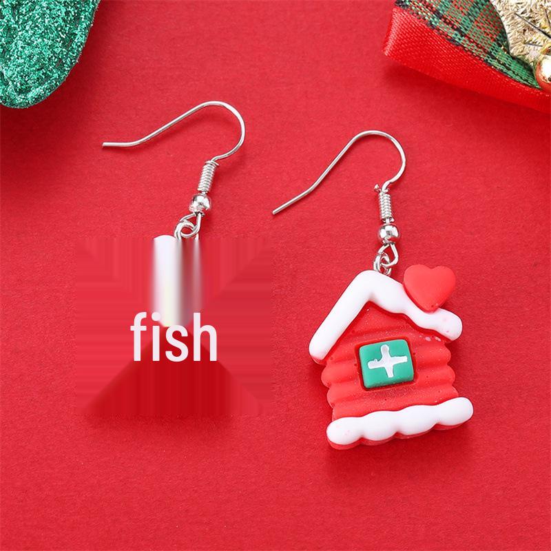 Trendige Weihnachts-Cartoon-Ohrringe - Niedliche Weihnachtsmann- & Rentier-Ohrstecker