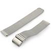 20mm Polished Stainless Steel Mesh Watch Bands Quick Release Watch Strap Silver