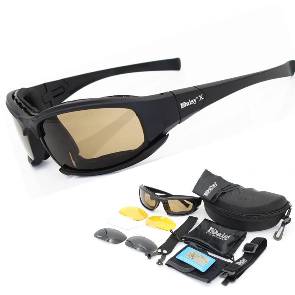 Daisy X7 Polarized Tactical Goggles - Windproof & Impact-Resistant for Shooting and Motorcycling