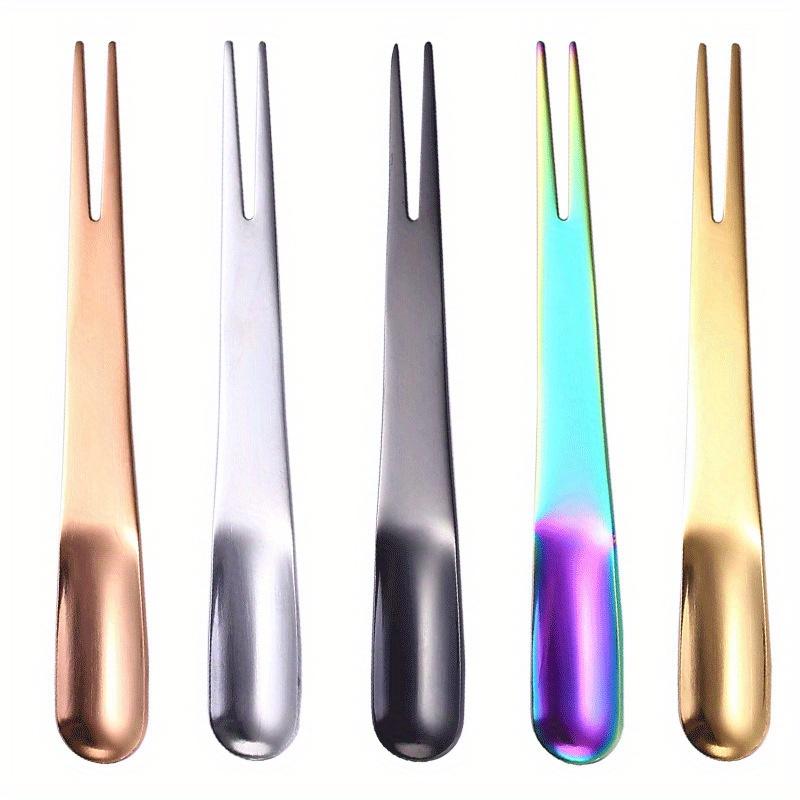 4 Pcs/Lot Dessert Fork Spoon Stainless Steel Cake Dessert Forks for Cake Salad Kitchen Bento Food Accessories