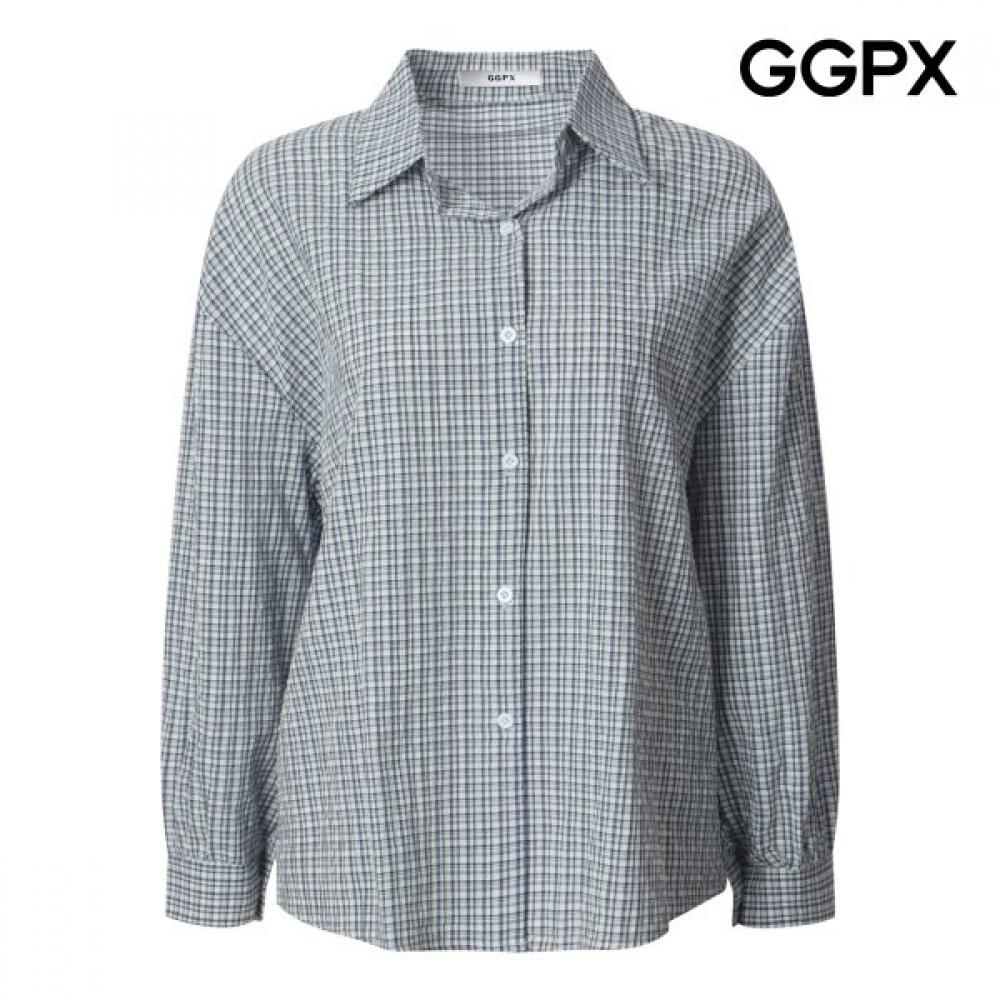 Ggpx New York Seersucker Check Shirt Gq2sh014b blacks/F
