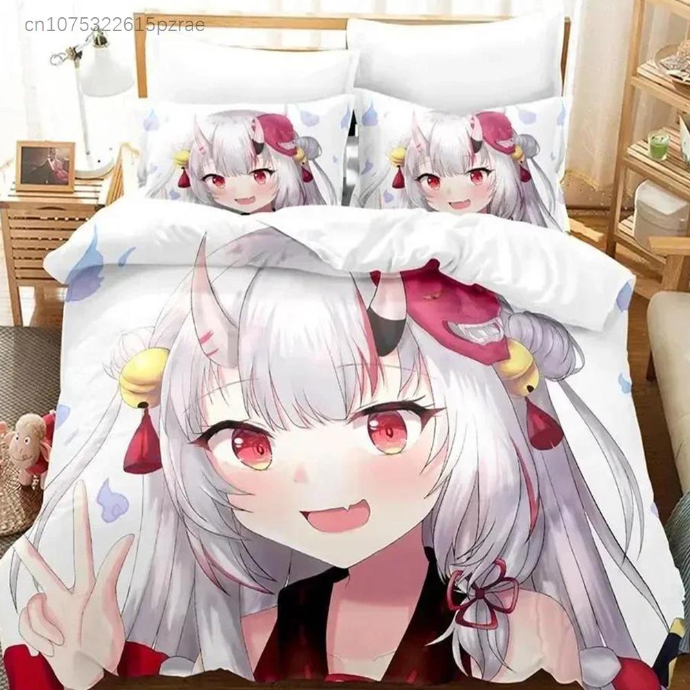 3D Print Anime Nakiri Ayame Bedding Set Bedroom Soft Modern Bedspreads Comefortable Kids Duvet Cover Quilt Cover And Pillowcase