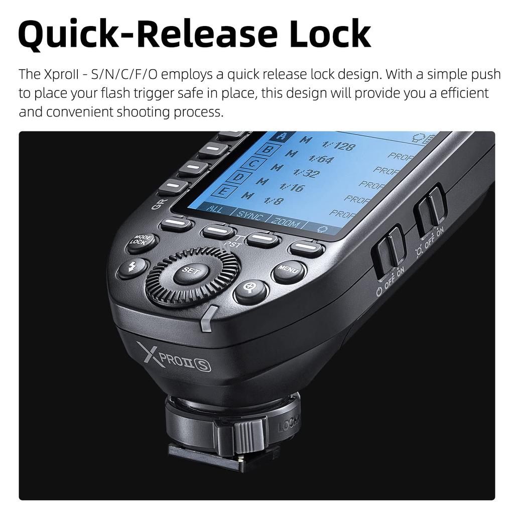 Godox TTL Wireless Flash Trigger TCM instant APP 16 groups of 32 large LCD stable suitable for Sony cameras XProII-S 1/8000s HSS, switching, control,