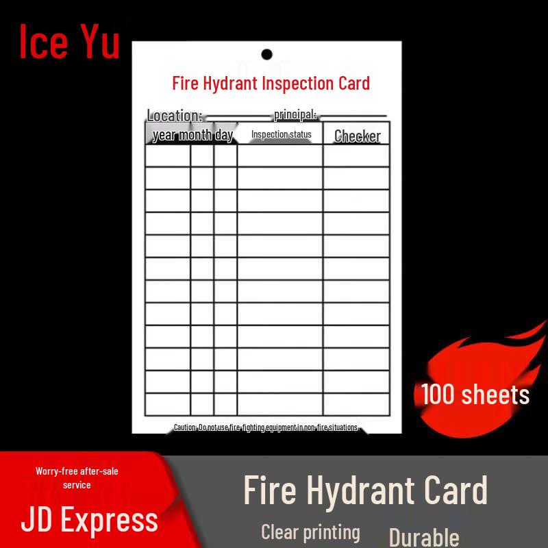 Fire Safety Equipment Inspection Record Cards