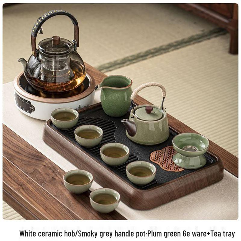 Minimalist Ceramic Electric Tea Stove & Ge Kiln Tea Set