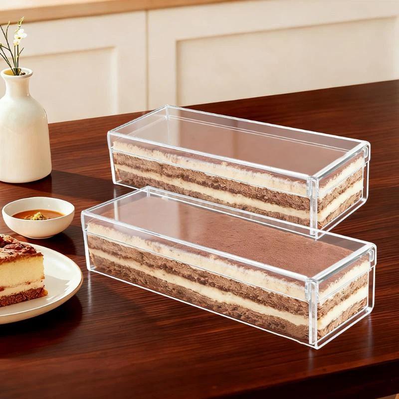Transparente Tiramisu-Box Tiramisu-Behälter Multifunktional Acryl Stabil Rechteckig Backform Für Hochzeit Küche Bäckerei
