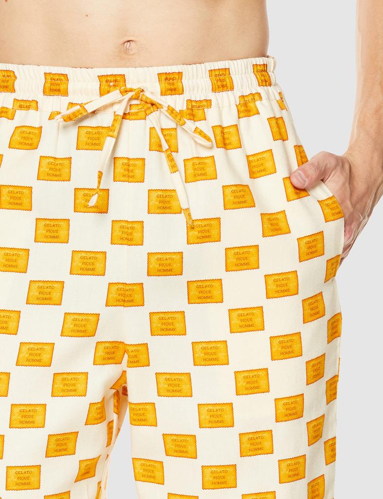 Gelato Pique HOMME Biscuit Print Pajama Long Pants PHFP224924 CRM M Men's