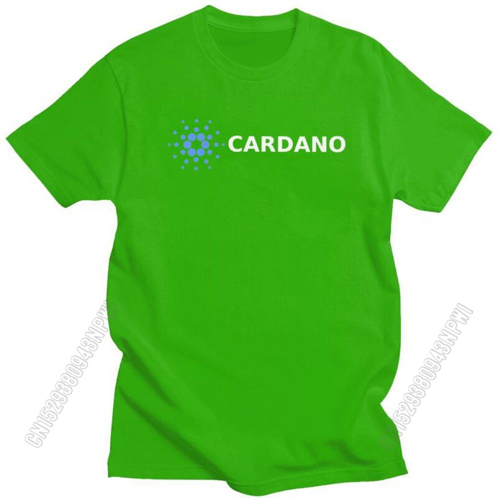 Classic Fashion Cardano Logo T Shirt Men Pure Cotton T-Shirt Leisure Bitcoin Crypto Coin Tee Tops Streetwear Tshirt