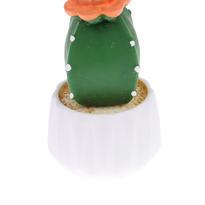 Cute Green Plant Cactus Small Potted Ornament Gadget Car Decoration Interior