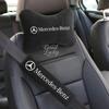 Car Head Neck Rest Pillow Auto Seat belt Pads Headrest cover For Mercedes Benz 2022 C S Class W206 W223 S350 C260 C300 S400 S450 JUYH1
