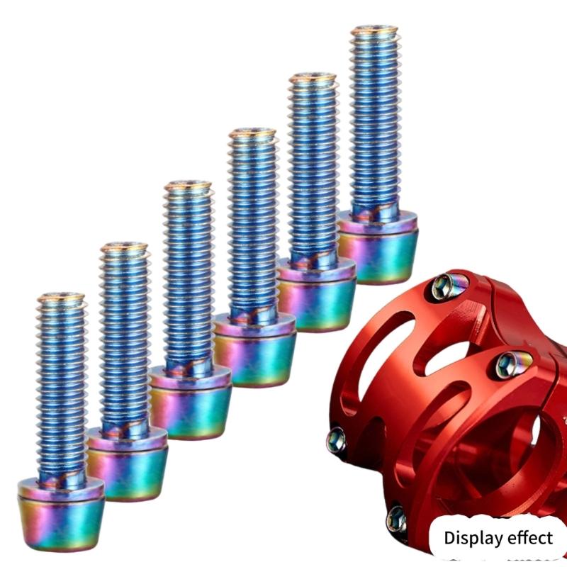 6pack Bike Brake Calipers Bolts Stainless Steel Screw Calipers Screws Retainers for Accessory Mounting
