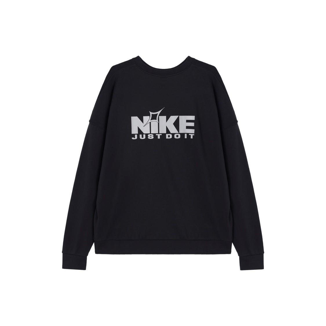 Nike logo crewneck fashion sweatshirt for men black L