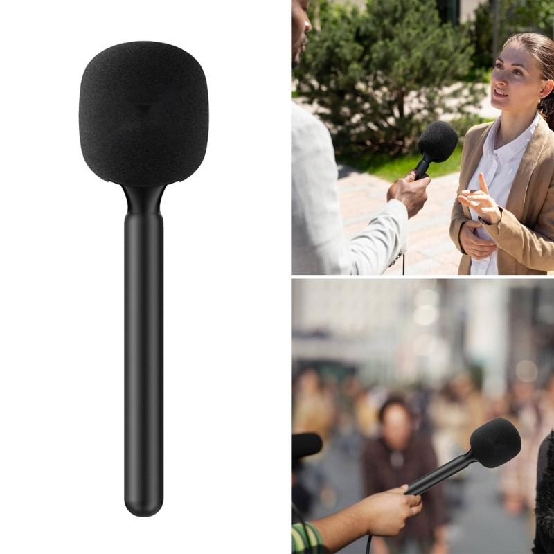 Handheld Microphone Adapter Holder for Outdoor Interviews and Broadcasts for Wireless GO Microphones For MIC1/MIC2
