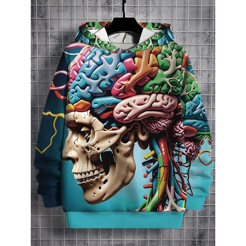 Men's Hoodie 3d Print Funny Art Tops Graphics Long Sleeve Hoodie Autumn Fashion Dragon Women Oversized Streetwear Man Clothes