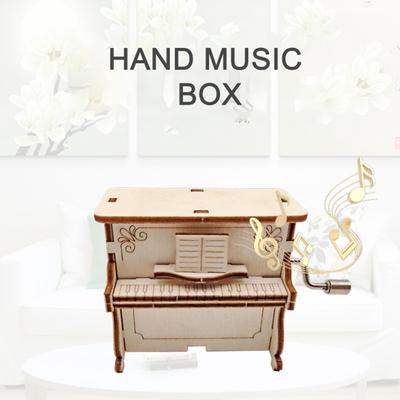 1 set trähantverk Ej blekande hand-on-förmåga Lätt att montera Roligt gör-det-själv-instrument Leksak Musiktema Julklapp till skolan