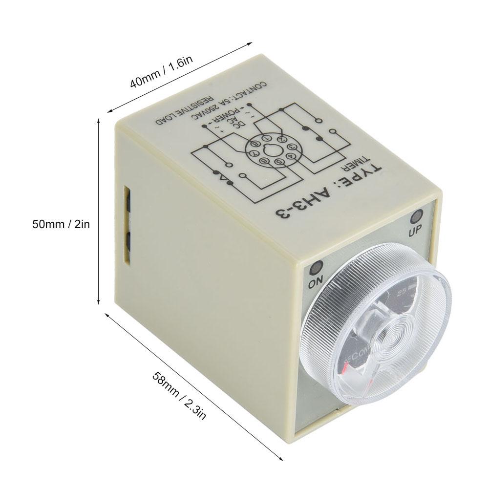 Mechanical Equipment Timer  Time Relay 30S 8 Pins Timer 35mm Din Rail for Industrial Automation System 12V/24V/110V/220V