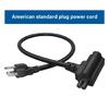 Y Shaped 14AWG Extension Splitter Cord 3 Prong NEMA 5 15P To 5 15R and C7 Power Cable for Electronics and Appliances