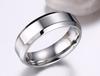 Vnox 6/8mm Plain Ring for Men, Glossy Stainless Steel Basic Wedding Band, Casual Classic Simple Boy Finger Jewelry #6 -#13