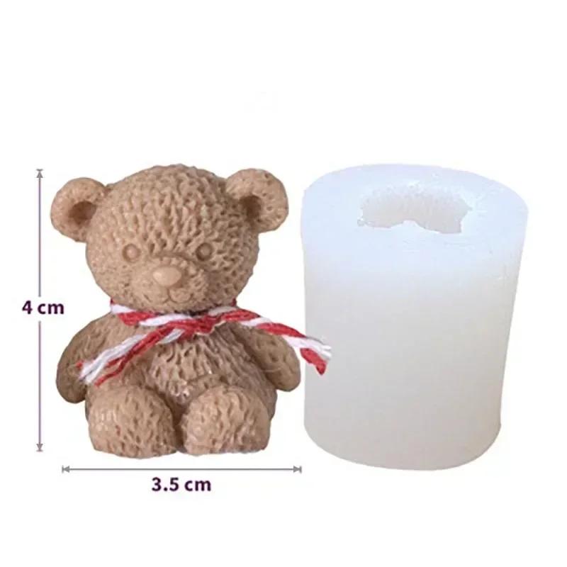 

Милый медведь-животное силиконовая форма несколько медведей своими руками креативные шоколадные конфеты формы для выпечки торта декор свеча мыло форма Dull Bear