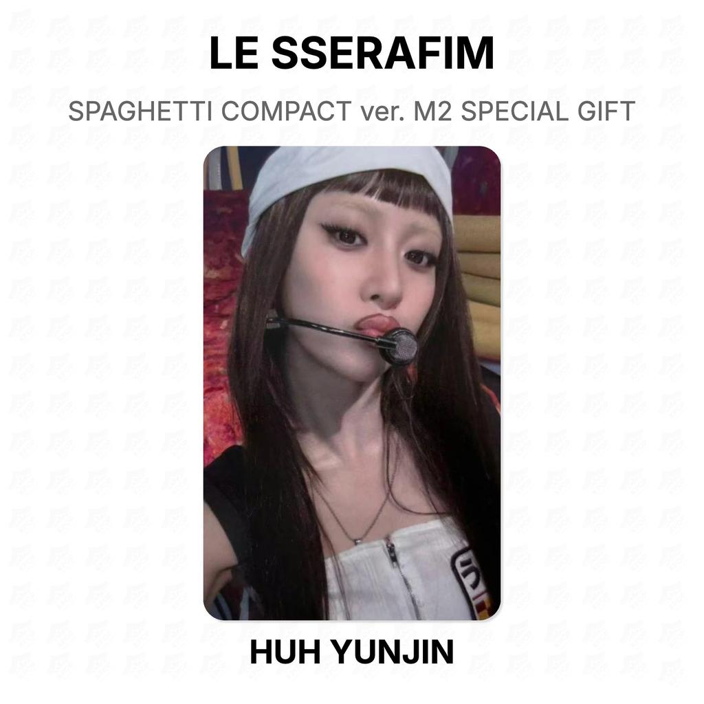 LE SSERAFIM SPAGHETTI COMPACT ver. M2 Spezielles Geschenk Offizielle Fotokarte