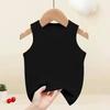 Girls Summer Stylish Crop Tank Top Short Sleeveless Vest Casual Basic Tee Shirt For Kids