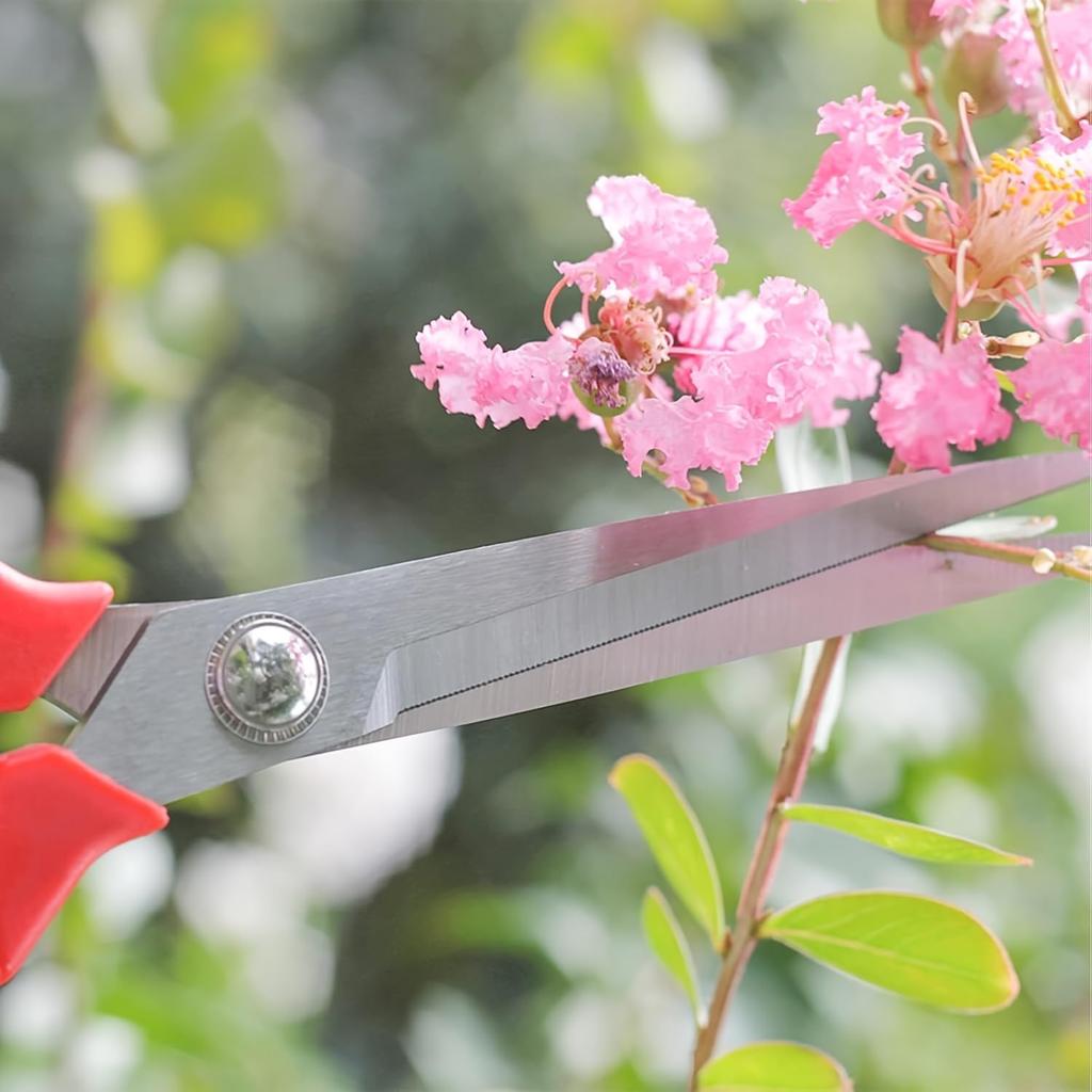 1PC Extra Long Garden Scissor, Stainless Steel Pruning Shears, Bonsai Plant Trimming Scissors for Thorny Roses Plant Flowers Harvesting Herbs Fruits