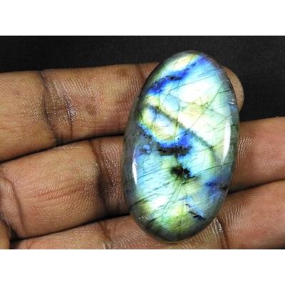 88Cts. Naturalny Labradoryt Wielobarwny Owalny Kamień Szlachetny Uzdrowicielski 26X48X08 MM SK-1014