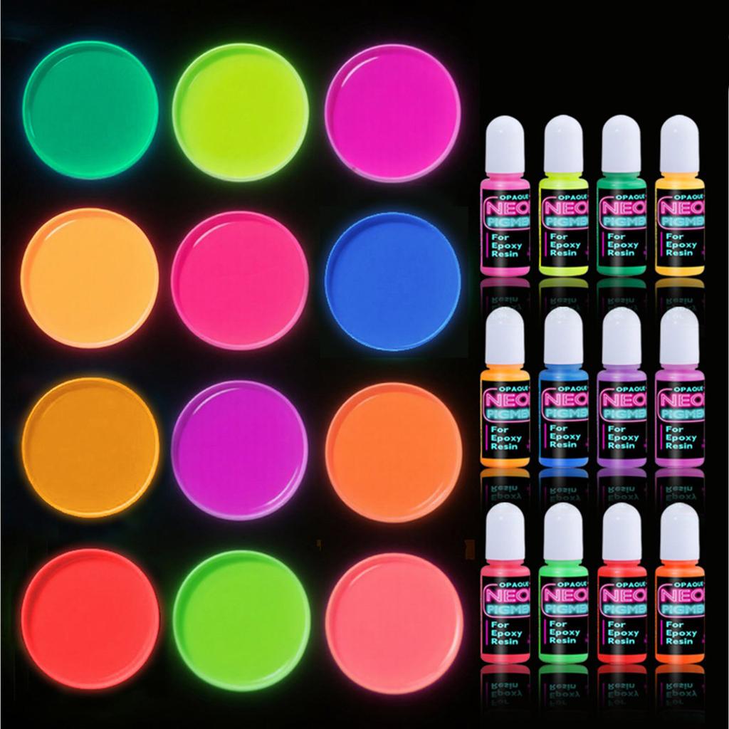 Thick Resin Coloring Pigment High Concentration UV Stable Dye with Cap Bottle 10ML Capacity Suitable for Art