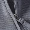 Men's Solid Color Textured Casual Sports Loose Fashion Knitted Zipper Top Jacket