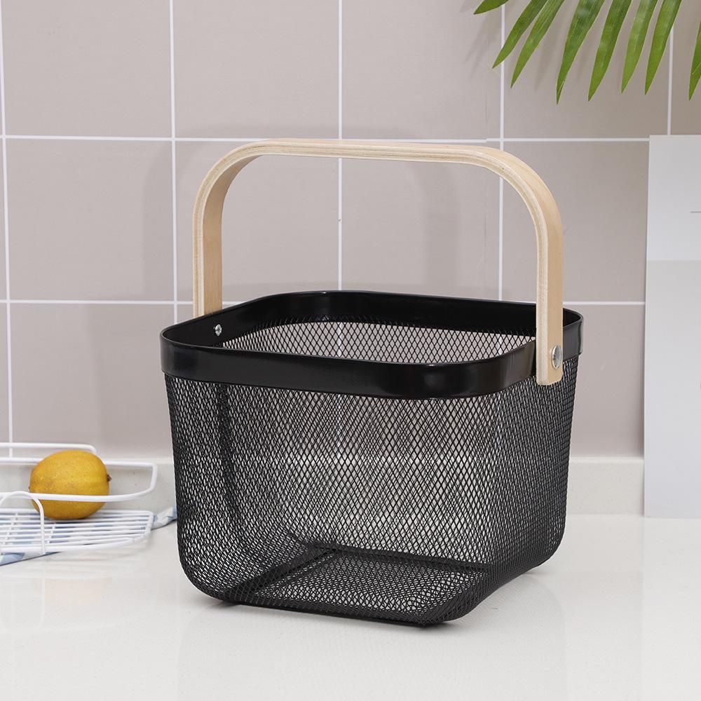 Multi-Purpose Metal Draining Basket for Vegetables, Fruits, and Laundry Storage