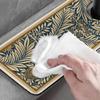 Non-Slip Faucet Draining Mat Self Absorbent Drying Mat Countertop Sink Protector  Home Kitchen