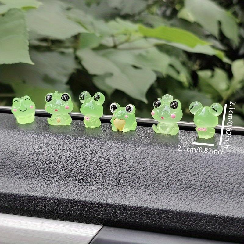 6pcs Cute frog set car center console decoration