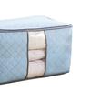 5Pcs Clothing Folding Storage Bag Dustproof Quilt Organizer Non Woven Fabric Large Size Blue