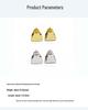 Saijia Geometric Metallic Triangle Stud Earrings - European & American Style, French Light Luxury, Niche High-End Design.