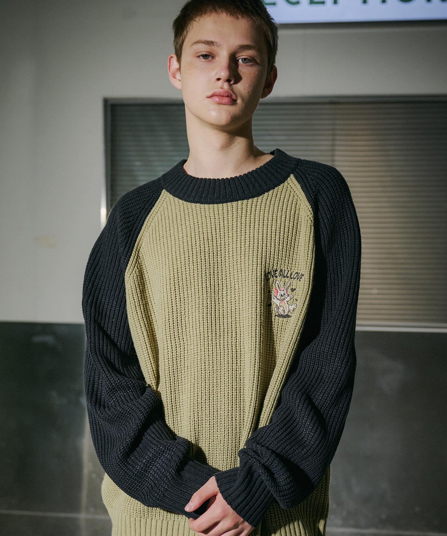 Compagno Hoppy Raglan Block Knit Navy Navy/M