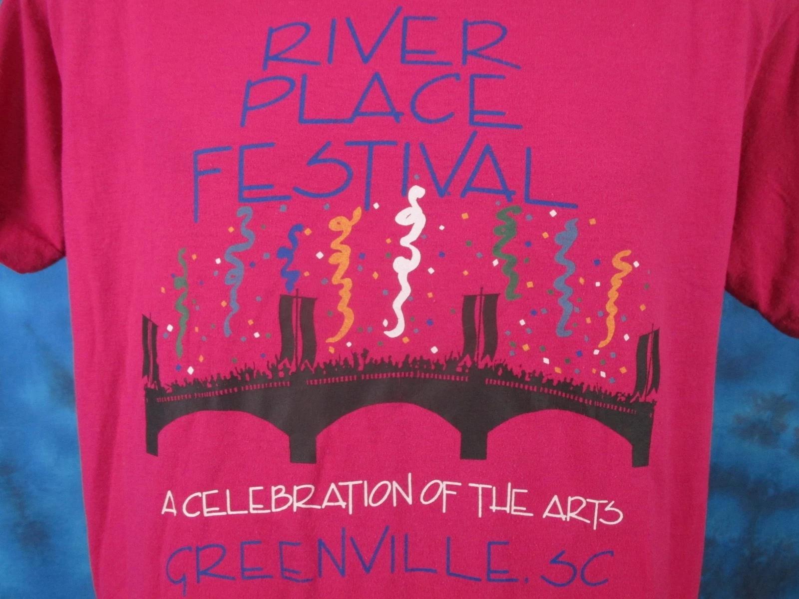 

vtg 80s GREENVILLE SOUTH CAROLINA RIVER PLACE FESTIVAL T-Shirt L single stitch M
