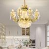 European Living Room Lamp High-end Luxury Crystal Chandelier Villa Bedroom Dining Room Lamp Duplex Floor Hall Lamp