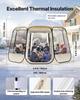 VEVOR Pop up Bubble Tent, 3.36 x 3.45 m Waterproof & UV-Resistant, Clear Camping Tent Shelter, Outdoor Garden Dome Igloo Tents with Windows