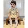 Cute Snoopy All-Over Printed Short-Sleeved Modal Jumpsuit for Infants and Toddlers In Summer for Boys and Girls