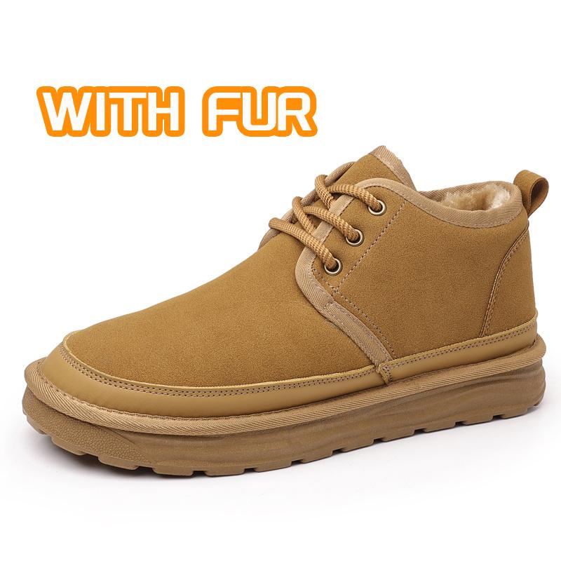 Fashion Autumn Winter High Top Shoes New Suede Leather Mens Boots Outdoor Design Sneakers Man Casual Leather Ankle Boots Non-Slip Botas 39