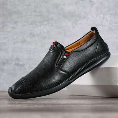 Men's Leather Driving Shoes Breathable Spring New Leather Shoes Men's Casual Shoes Fashion Shoes Men's Soft Sole Shoes