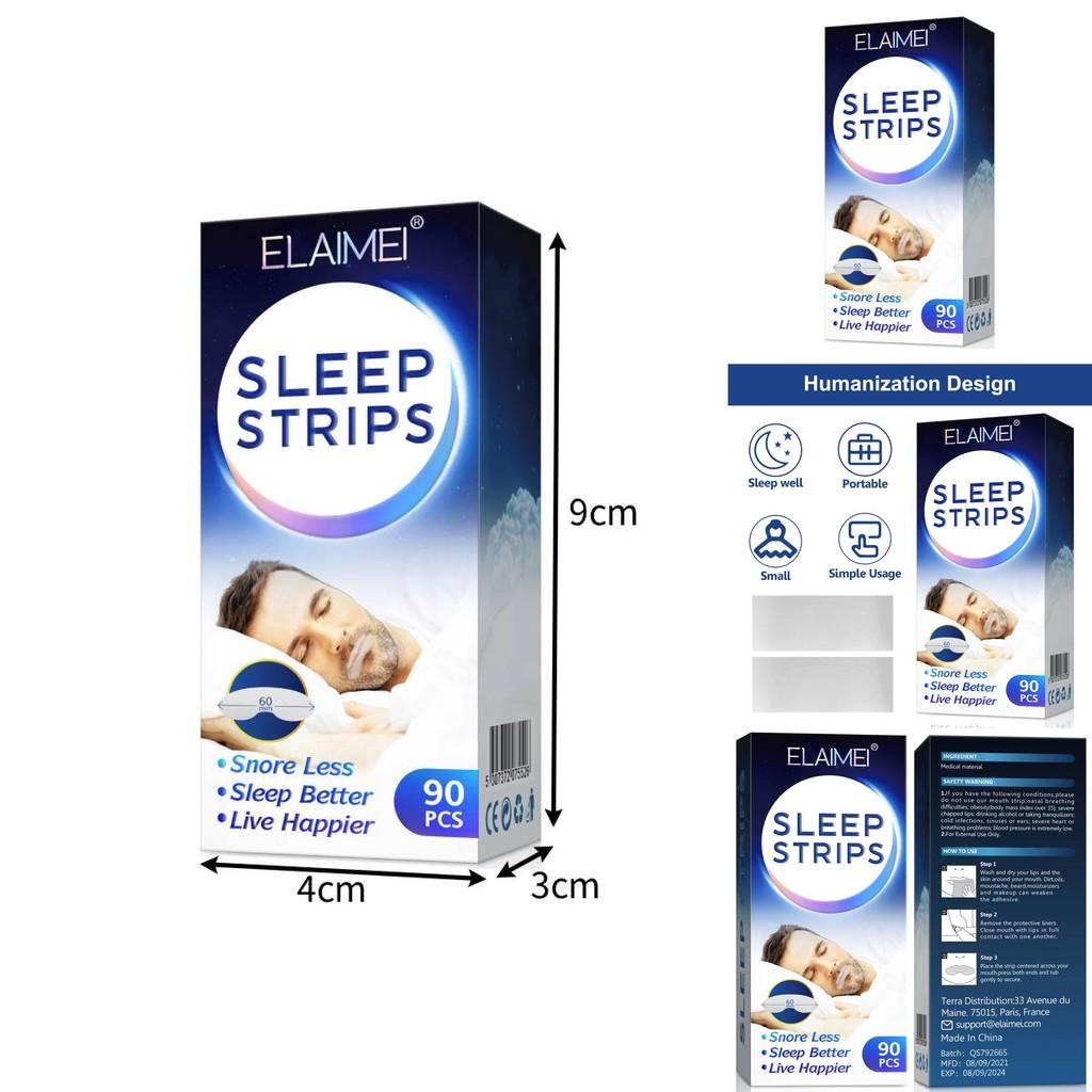 Elimei Sleep Tape Antisnoring Closure Patch With Breathable Material For Restful Sleep