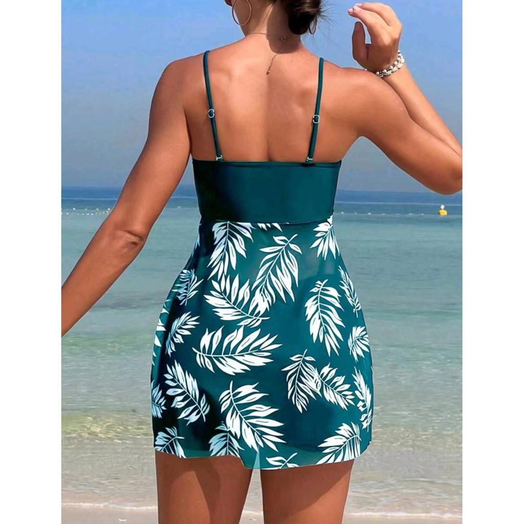 Swimsuit Split Flat Corner Pants High Waist Mesh  Swimsuit Women's